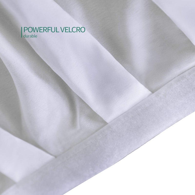 Surmente 2 Pack White Table Skirt, 14ft Polyester Tablecloth for Weddings, Banquets, or Restaurants - Image 4